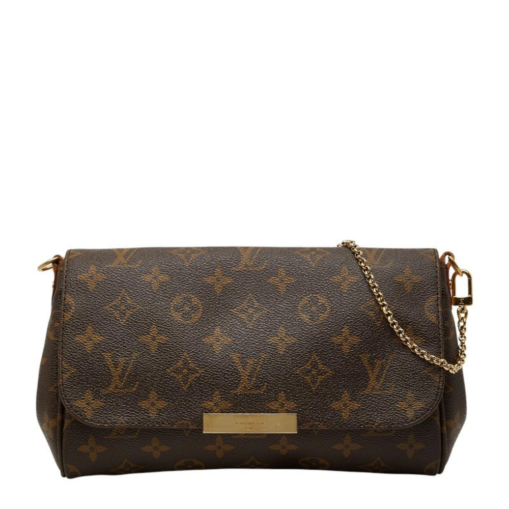 Louis Vuitton Monogram Favorite 2way Shoulder Bag Brown Leather